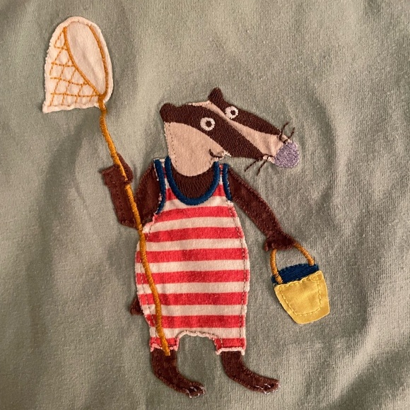 Baby Boden Light Green Adventure Badger Appliqué T-Shirt 6-12M - Picture 5 of 6